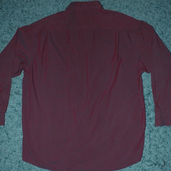 Deep Burgundy / Purple Button Down - Picture 5 of 6